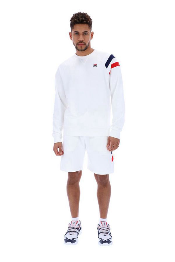 Moletons Fila Homem Branco - Fila Acers Raglan Outlet Portugal,KEJM-06523